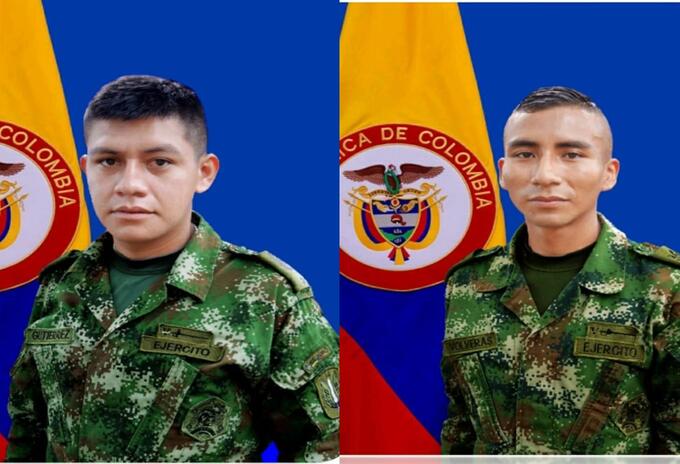 Los soldados asesinados en los combates
