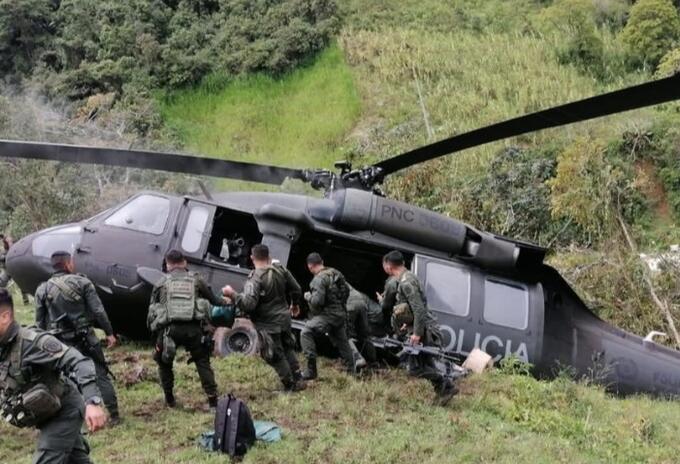 Aterrizaje forzoso de helicóptero de la Policía en Ituango