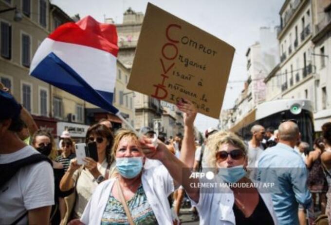 Manifestaciones en Francia contra pasaporte anticovid