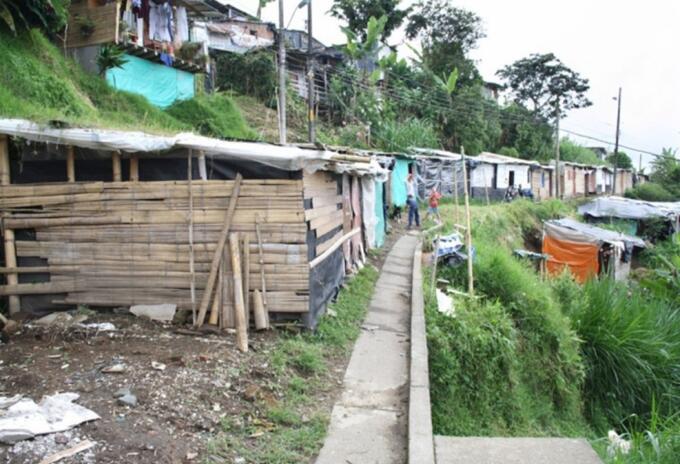 Barrio de invasión en Pereira