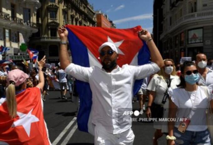 Marchas en España contra el Gobierno cubano
