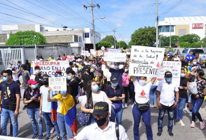 Movilización en el municipio de Valledupar en el mes de mayo