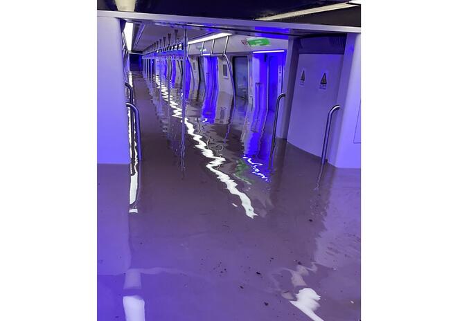 Inundación en Metro de China