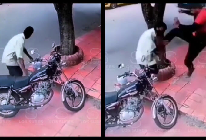 Patada voladora a ladrón en Cúcuta