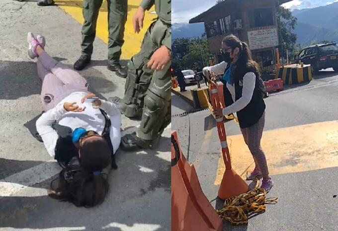 Al lugar llegaron uniformados del Esmad de la Policía para normalizar el cobro del peaje.