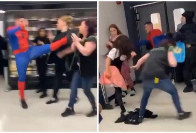 Pelea en supermercado Pelea en supermercado