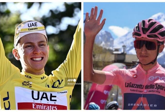 Tadej Pogacar y Egan Bernal