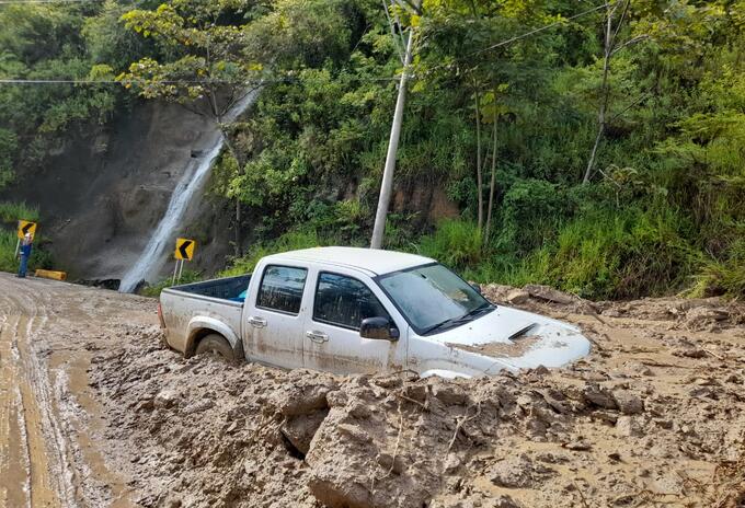 Lugar del derrumbe en Ituango, Antioquia.
