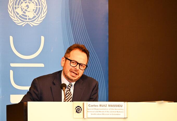 Carlos Ruiz Massieu, jefe de la Misión ONU en Colombia