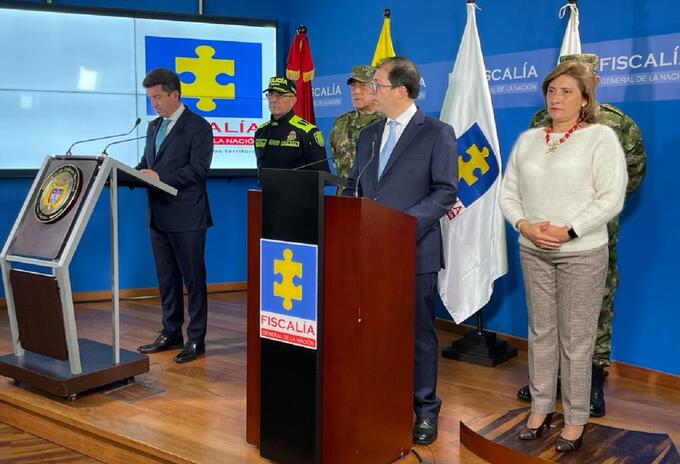 Ministro de Defensa, Diego Molano y fiscal general, Francisco Barbosa.