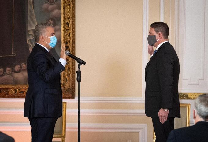 El presidente Iván Duque posesionó a Juan Carlos Pinzón, como embajador de Colombia en Washintong, Estados Unidos