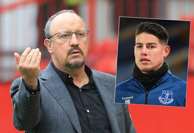 Rafa Benítez, James Rodríguez, Everton