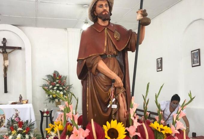 Monumento a San Roque en Molineros, Atlántico.