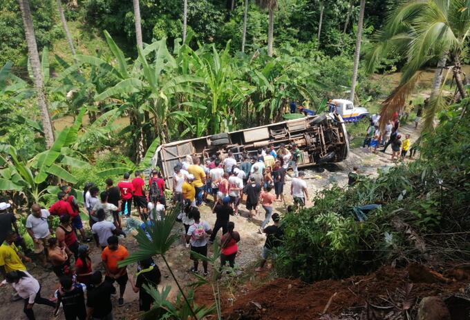 Accidente de un bus en Tarazá, Antioquia.