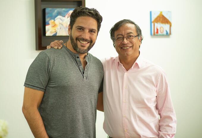 Agmeth Escaf y Gustavo Petro