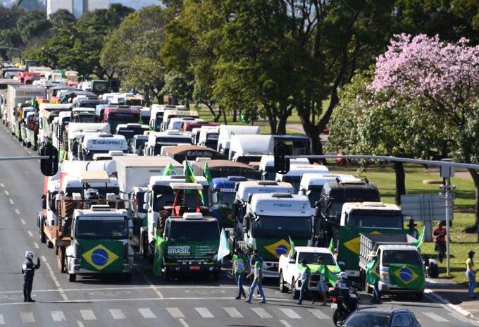 Bloqueos en Brasil en apoyo a Jair Bolsonaro