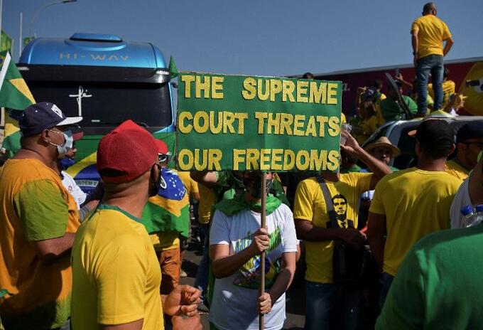 Manifestaciones en Brasil a favor de Jair Bolsonaro