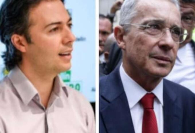 Alcalde de Medellín, Daniel Quintero, y expresidente Álvaro Uribe.