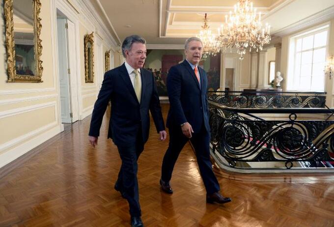 Iván Duque y Juan Manuel Santos