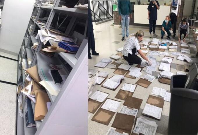 Así quedaron las instalaciones del centro de salud.