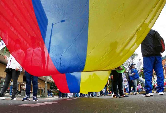 Protestas del paro nacional, en Bogotá.