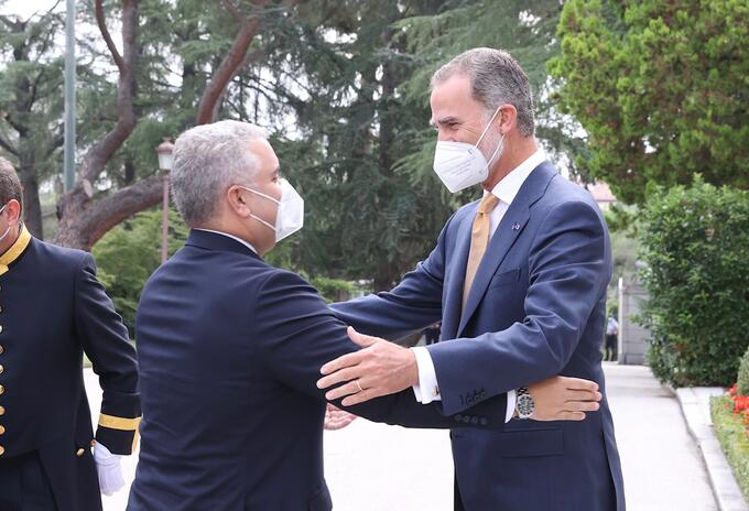Presidente Iván Duque y el Rey Felipe VI de España