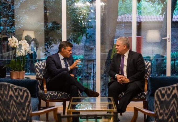 Leopoldo López e Iván Duque