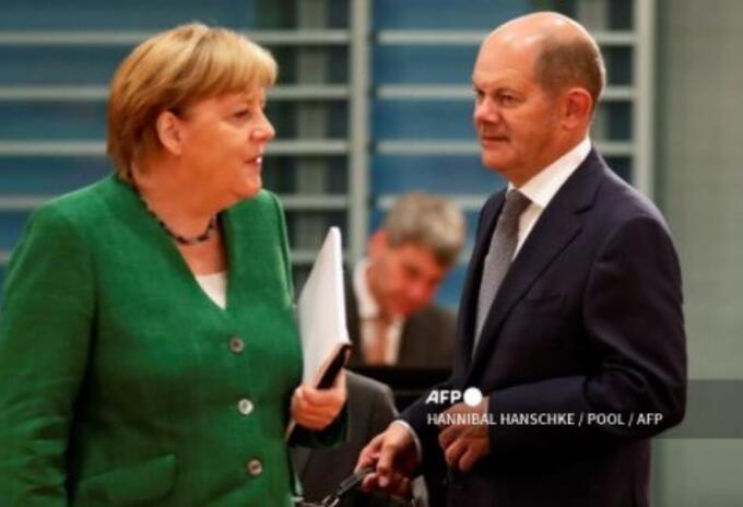 Angela Merkel y Olaf Scholz