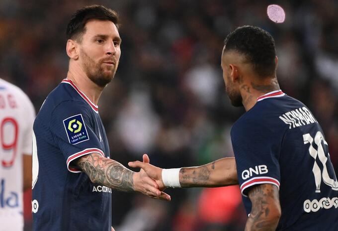 Messi y Neymar en el PSG