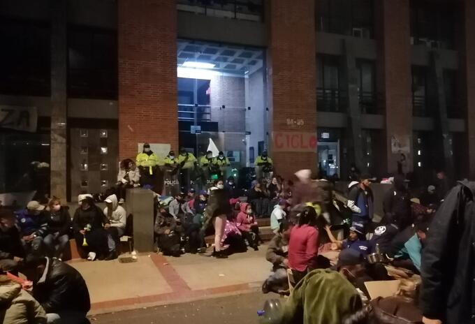 Protestas de recicladores en el norte de Bogotá