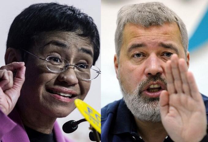 Otorgan el Premio Nobel de la Paz a Maria Ressa y Dmitry Muratov