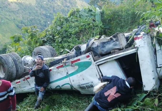 Accidente de tránsito en Chaparral, Tolima