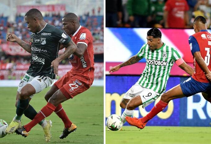 América vs Cali y Nacional vs Medellín, Liga BetPlay