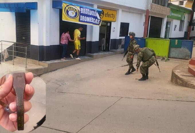 Una granada fue lanzada en contra del Ejército y la Policía
