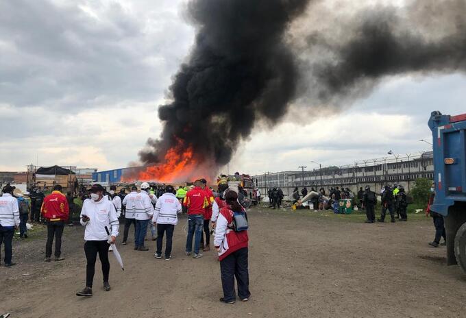 Incendio en Bogotá