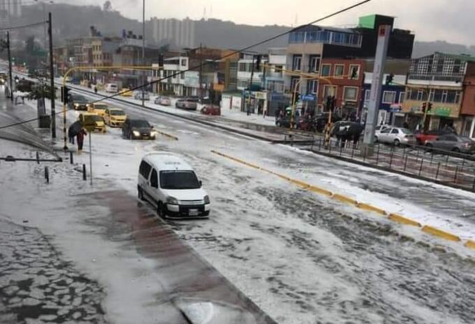 Granizo en Bogotá