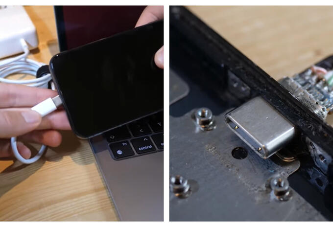 iPhone por USB tipo C