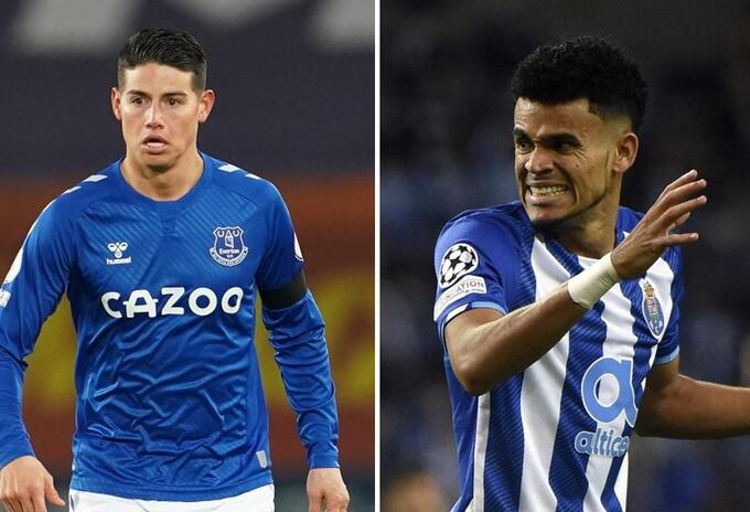 James Rodríguez y Luis Díaz