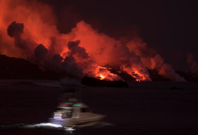 Volcán que hizo erupción en España