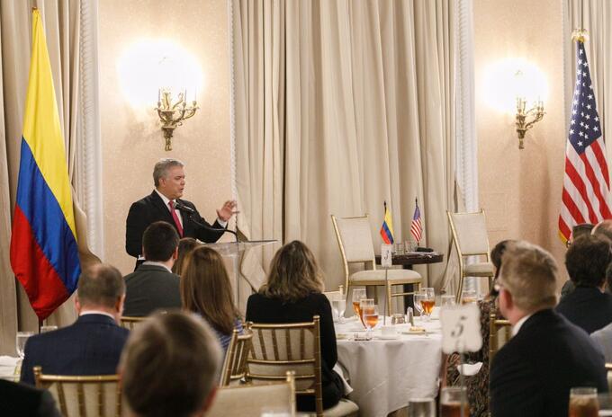 Presidente Iván Duque, en su visita de trabajo en Estados Unidos