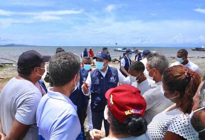 Defensor del Pueblo, Carlos Camargo, en Necoclí, Antioquia.