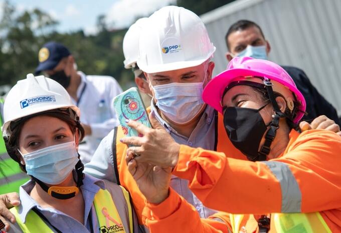 Presidente Iván Duque en su gira por Antioquia.