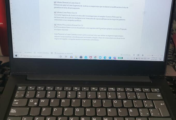 Computadores incautados ELN