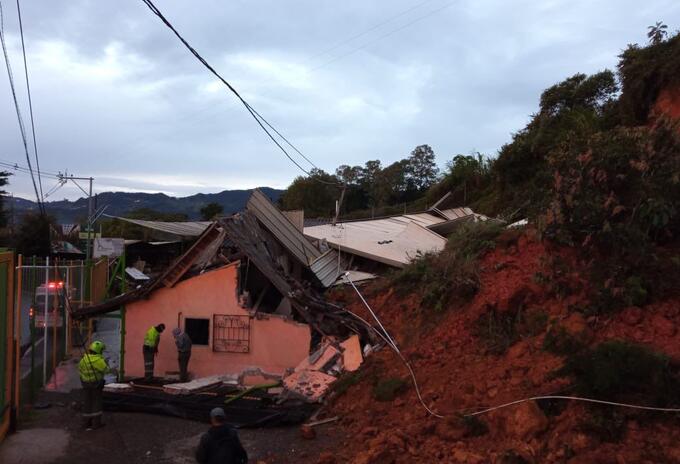 Zona del deslizamiento en La Ceja, Antioquia.