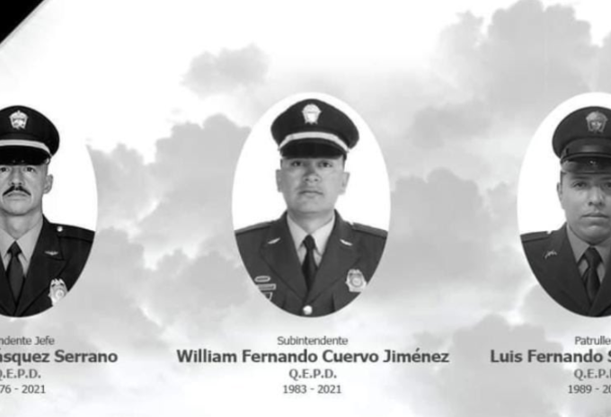 Policías que perdieron la vida en vuelo