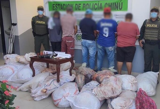 Las capturas se llevaron a cabo en Chinú