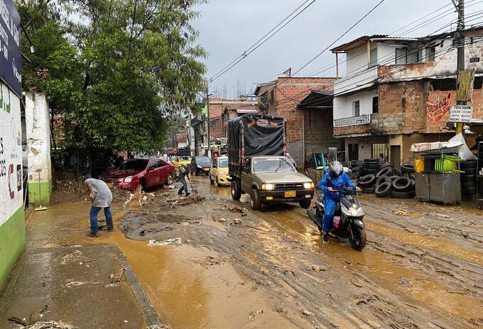 Emergencias por las lluvias en Medellín.