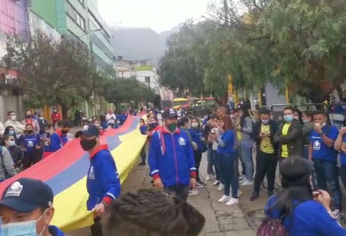 Protestas en San Victorino
