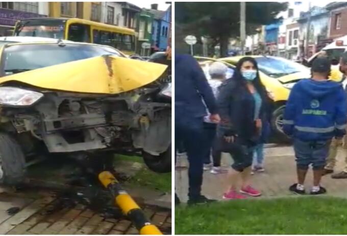 Accidente de tránsito en calle 45 con carrera 20