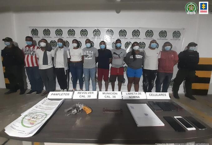 10 presuntos integrantes del Clan del Golfo